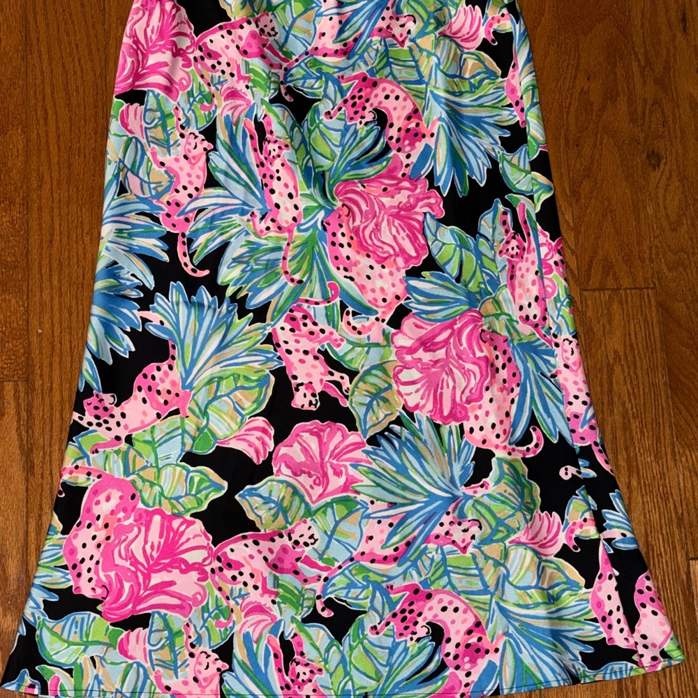 Lilly Pulitzer Pink and Blue Floral Skirt